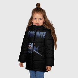 Куртка зимняя для девочки Loot Shark Fortnite, цвет: 3D-черный — фото 2