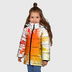 Куртка зимняя для девочки Клякса, цвет: 3D-черный — фото 2