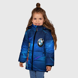 Куртка зимняя для девочки BMW, цвет: 3D-черный — фото 2