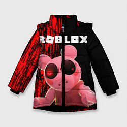 Куртка зимняя для девочки Roblox Piggy, цвет: 3D-черный