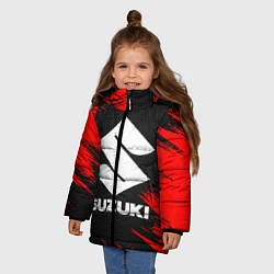 Куртка зимняя для девочки SUZUKI, цвет: 3D-красный — фото 2