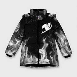 Куртка зимняя для девочки FAIRY TAIL ХВОСТ ФЕИ, цвет: 3D-черный
