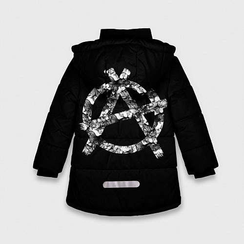 Зимняя куртка для девочки Гражданская оборона Анархия / 3D-Красный – фото 2