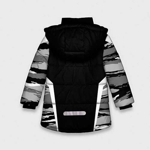 Зимняя куртка для девочки Константин - камуфляж / 3D-Светло-серый – фото 2