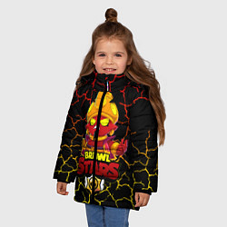 Куртка зимняя для девочки BRAWL STARS EVIL GENE ДЖИН, цвет: 3D-черный — фото 2