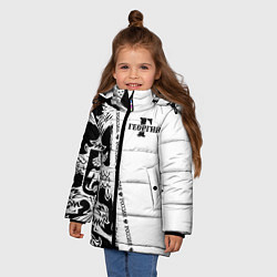 Куртка зимняя для девочки Георгий, цвет: 3D-черный — фото 2