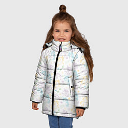 Куртка зимняя для девочки Милые единороги, цвет: 3D-светло-серый — фото 2