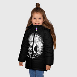 Куртка зимняя для девочки Панк Z, цвет: 3D-черный — фото 2