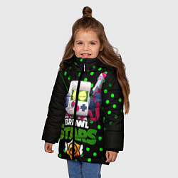 Куртка зимняя для девочки Virus 8 bit brawl stars 8 бит, цвет: 3D-черный — фото 2