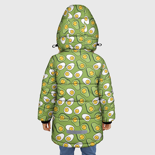Зимняя куртка для девочки Avocado and Eggs / 3D-Светло-серый – фото 4