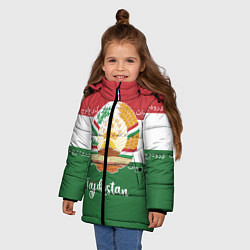 Куртка зимняя для девочки Таджикистан, цвет: 3D-черный — фото 2