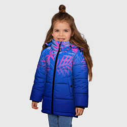 Куртка зимняя для девочки ТРОПИКИ, цвет: 3D-светло-серый — фото 2