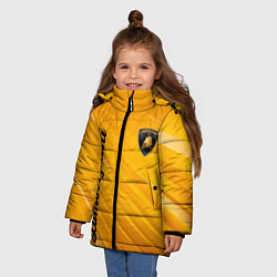 Куртка зимняя для девочки LAMBORGHINI, цвет: 3D-черный — фото 2