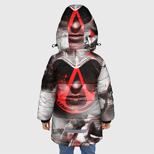 Зимняя куртка для девочки ASSASSINS CREED / 3D-Светло-серый – фото 4