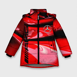 Куртка зимняя для девочки MERCEDES, цвет: 3D-светло-серый