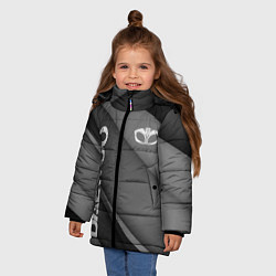 Куртка зимняя для девочки DAEWOO, цвет: 3D-черный — фото 2