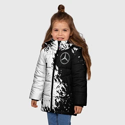 Куртка зимняя для девочки MERCEDES, цвет: 3D-черный — фото 2