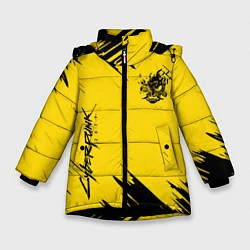 Куртка зимняя для девочки CYBERPUNK 2077, цвет: 3D-черный
