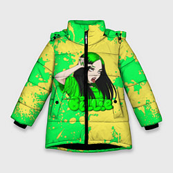 Куртка зимняя для девочки Билли айлиш, цвет: 3D-черный