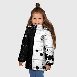 Куртка зимняя для девочки Umbrella Academy спина Z, цвет: 3D-черный — фото 2