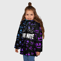 Куртка зимняя для девочки FORTNITE MARSHMELLO, цвет: 3D-черный — фото 2
