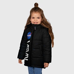 Куртка зимняя для девочки NASA НАСА, цвет: 3D-светло-серый — фото 2