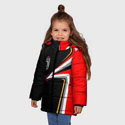 Куртка зимняя для девочки Ювентус Униформа, цвет: 3D-черный — фото 2