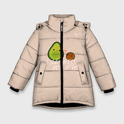 Куртка зимняя для девочки Face Off - Ill miss you bro, цвет: 3D-черный