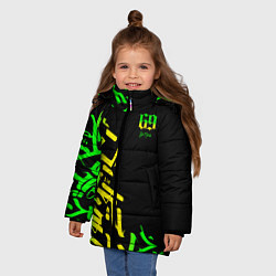 Куртка зимняя для девочки 6ix9ine Tekashi, цвет: 3D-черный — фото 2