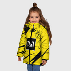 Куртка зимняя для девочки HAALAND Borussia Dortmund, цвет: 3D-черный — фото 2