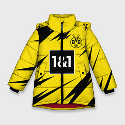 Куртка зимняя для девочки HAALAND Borussia Dortmund, цвет: 3D-красный