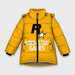 Куртка зимняя для девочки Рокстар, цвет: 3D-светло-серый