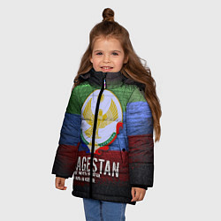 Куртка зимняя для девочки Дагестан - Кавказ Сила, цвет: 3D-светло-серый — фото 2