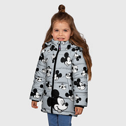 Куртка зимняя для девочки Микки Маус цвета 3D-черный — фото 2