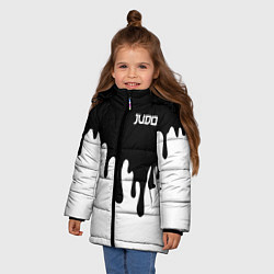 Куртка зимняя для девочки Judo, цвет: 3D-черный — фото 2