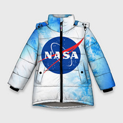 Куртка зимняя для девочки NASA НАСА, цвет: 3D-светло-серый