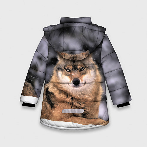 Зимняя куртка для девочки Wolf Волк / 3D-Красный – фото 2