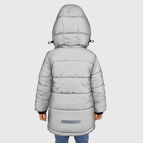 Зимняя куртка для девочки Рэй Аянами / 3D-Светло-серый – фото 4