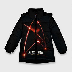 Куртка зимняя для девочки Звездный путь, цвет: 3D-черный