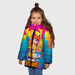 Куртка зимняя для девочки Bea Brawl stars Беа anime, цвет: 3D-черный — фото 2