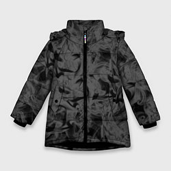 Куртка зимняя для девочки Черная дымка, цвет: 3D-черный