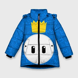 Куртка зимняя для девочки Fall guys, цвет: 3D-черный