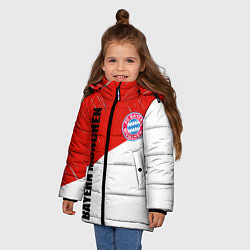Куртка зимняя для девочки Бавария, цвет: 3D-черный — фото 2
