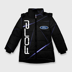 Куртка зимняя для девочки FORD, цвет: 3D-черный