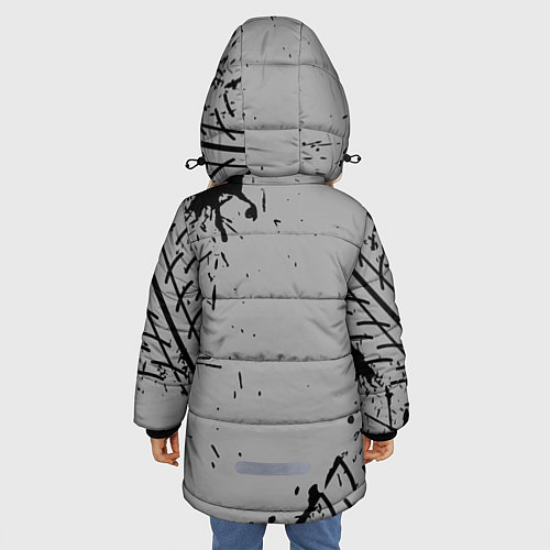 Зимняя куртка для девочки AUDI АУДИ / 3D-Светло-серый – фото 4