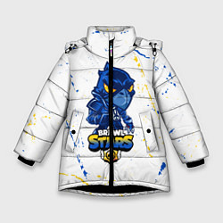 Куртка зимняя для девочки BRAWL STARS CROW ВОРОН, цвет: 3D-черный