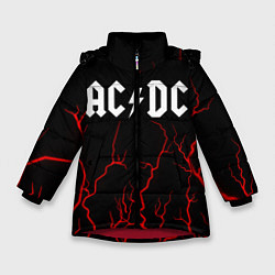 Куртка зимняя для девочки AC DС, цвет: 3D-красный
