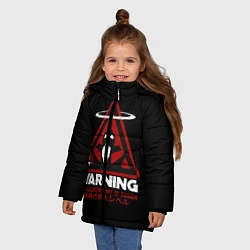 Куртка зимняя для девочки Евангелион, цвет: 3D-красный — фото 2