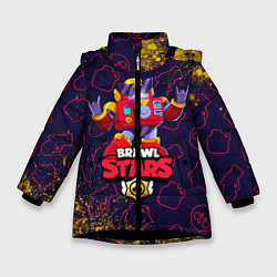 Куртка зимняя для девочки BRAWL STARS SURGE СУРЖ, цвет: 3D-черный