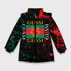 Куртка зимняя для девочки GUSSI ГУСИ, цвет: 3D-черный